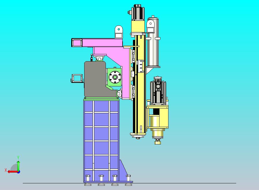 龙门铣床设备3D图模型