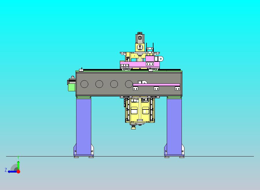 龙门铣床设备3D图模型