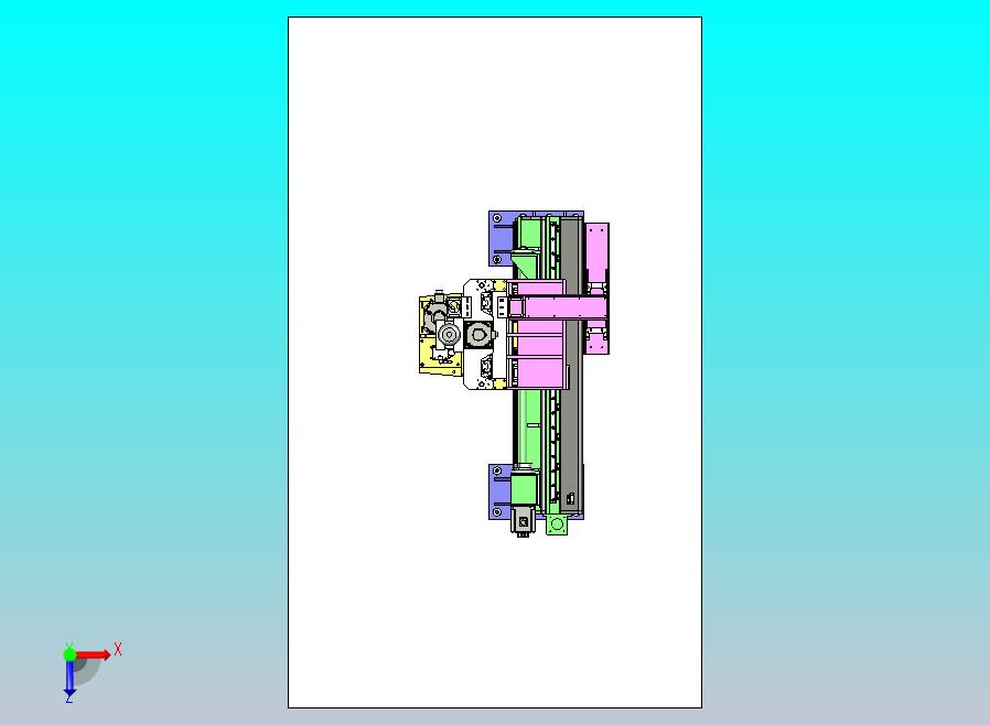龙门铣床设备3D图模型