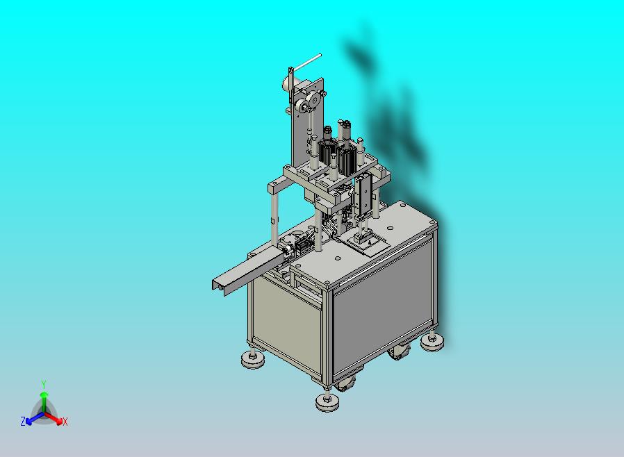 平面耳带旋转焊接机设备3D图