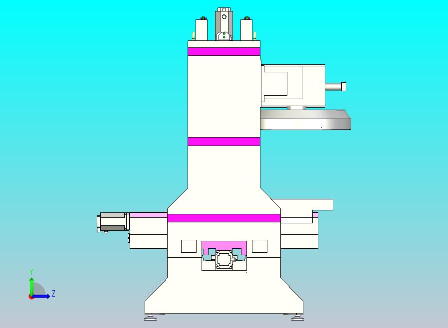 立式加工中心床身3D模型