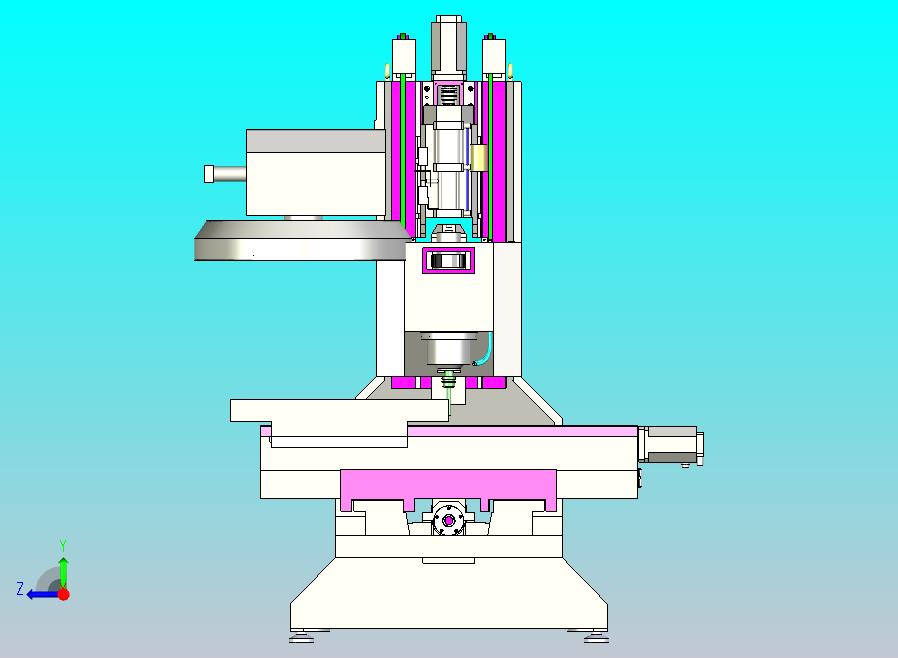 立式加工中心床身3D模型