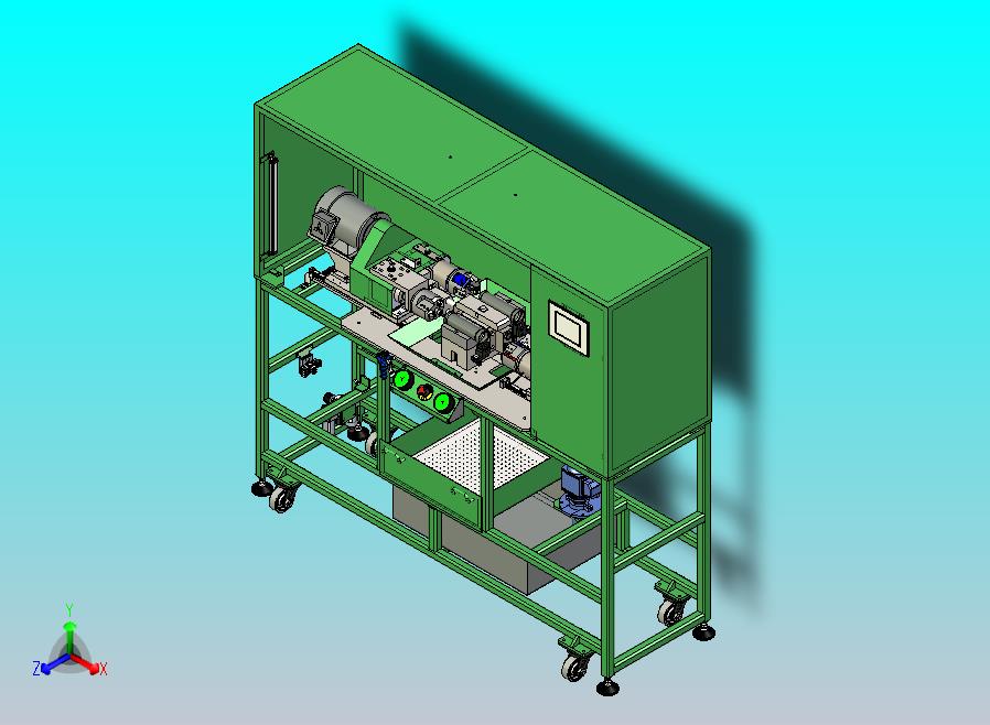 精密四轴车床3D模型