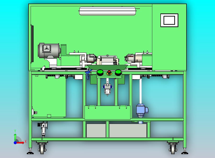 精密四轴车床3D模型