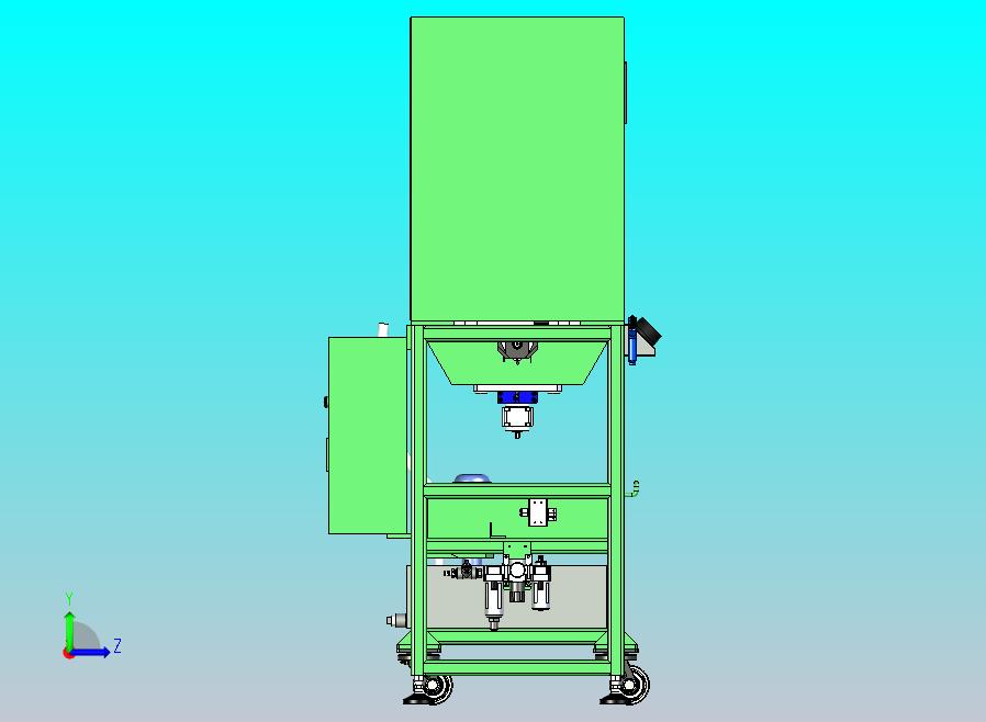 精密四轴车床3D模型