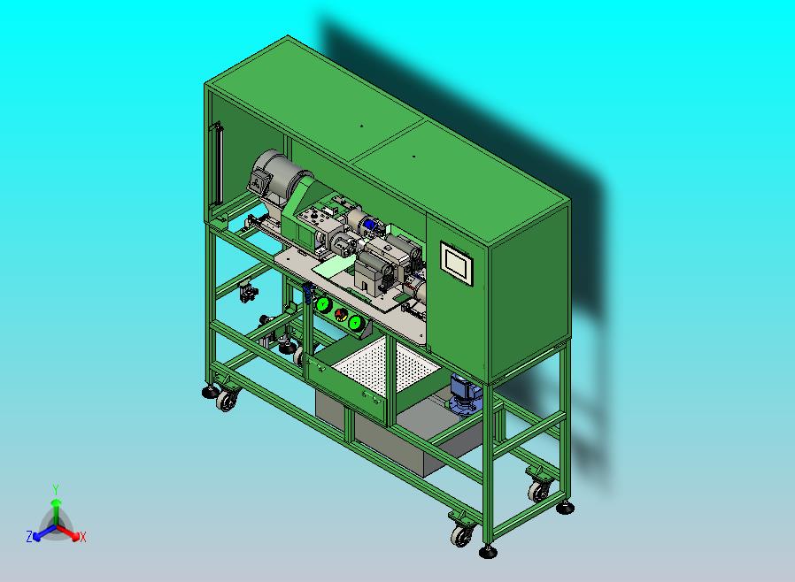 精密四轴车床3D模型