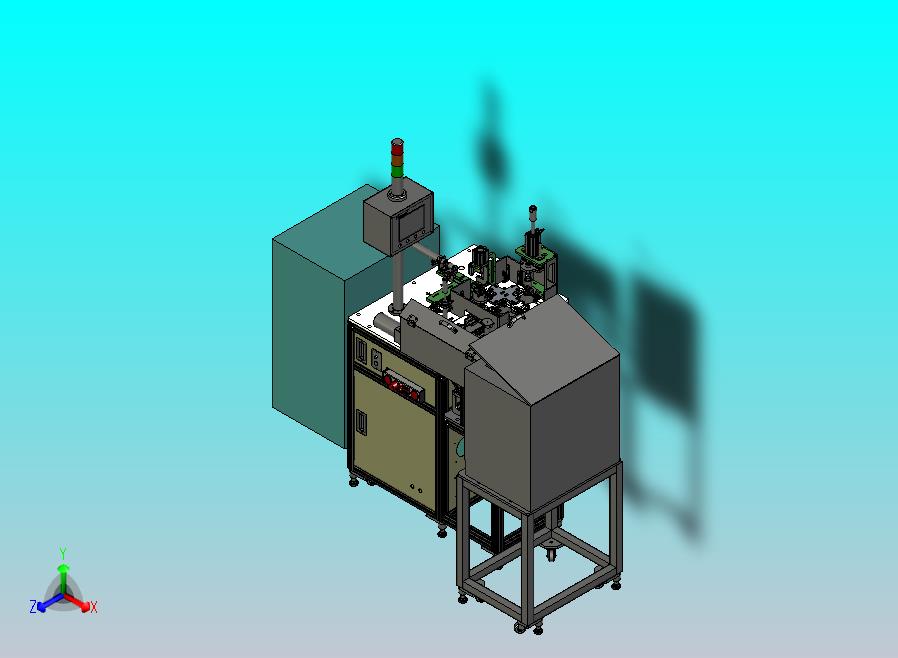 马达壳磁条组装设备3D图纸