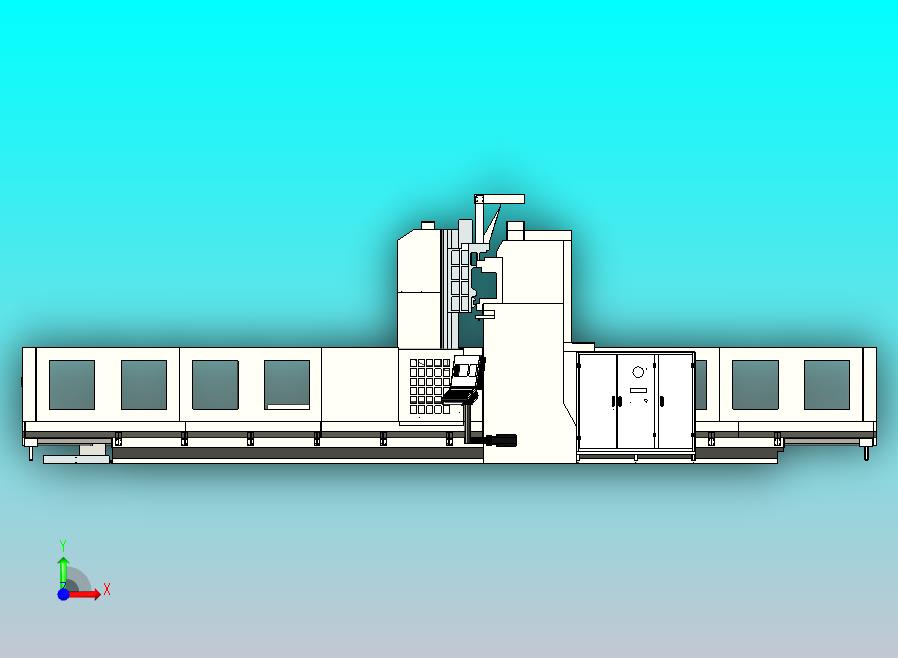 龙门外钣金设备3D图纸模型