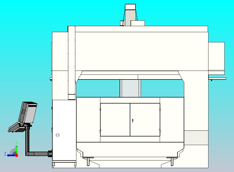 龙门外钣金设备3D图纸模型