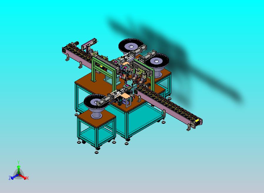 马达转子压入组装机3D图纸
