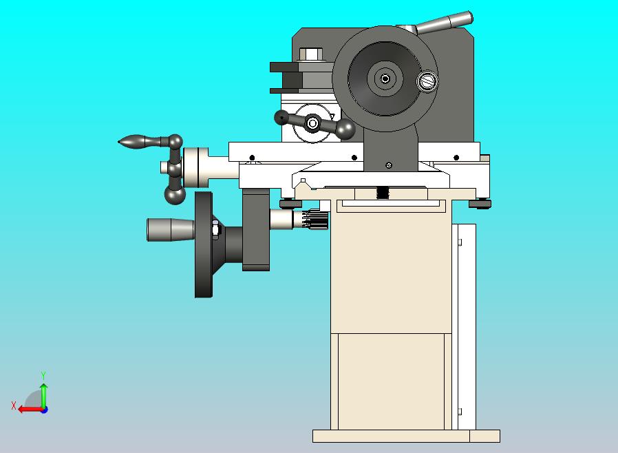 迷你车床3D图模型