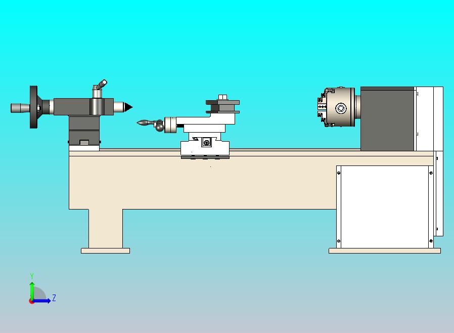 迷你车床3D图模型