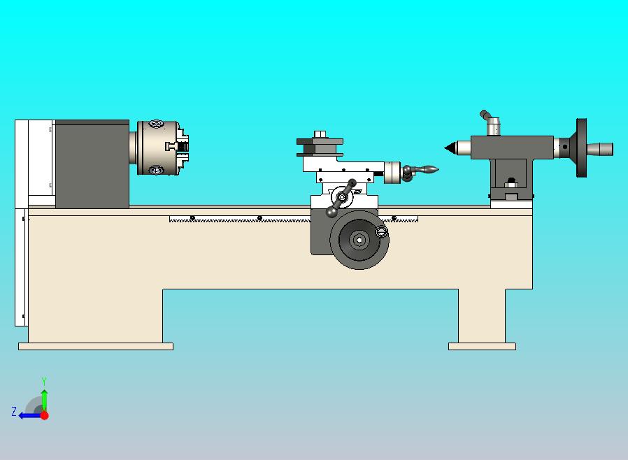 迷你车床3D图模型
