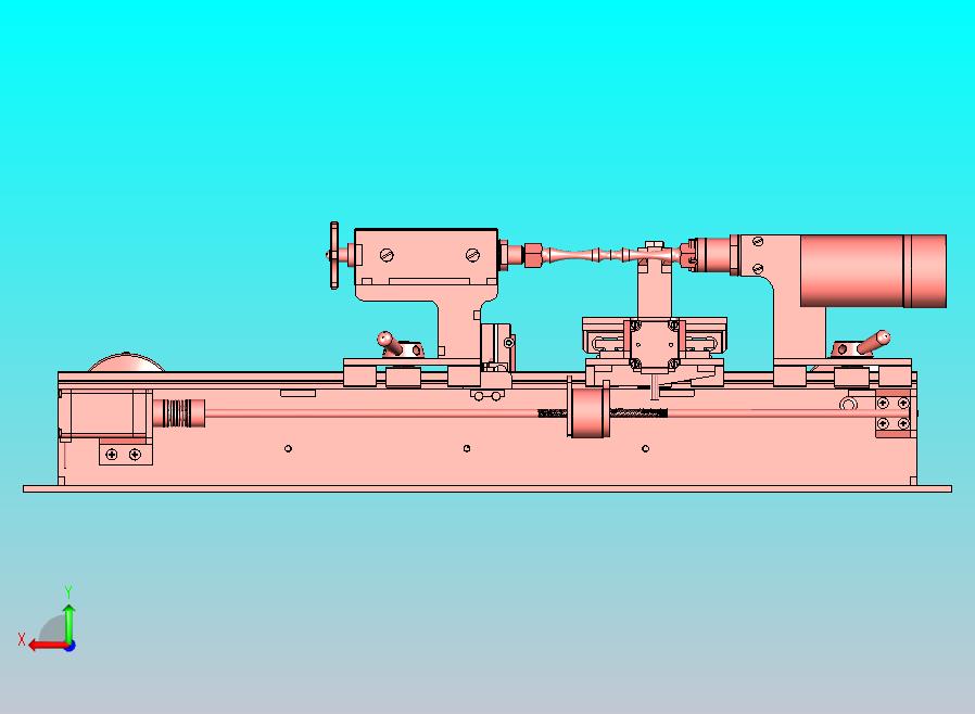 迷你小型车床三维模型3D图