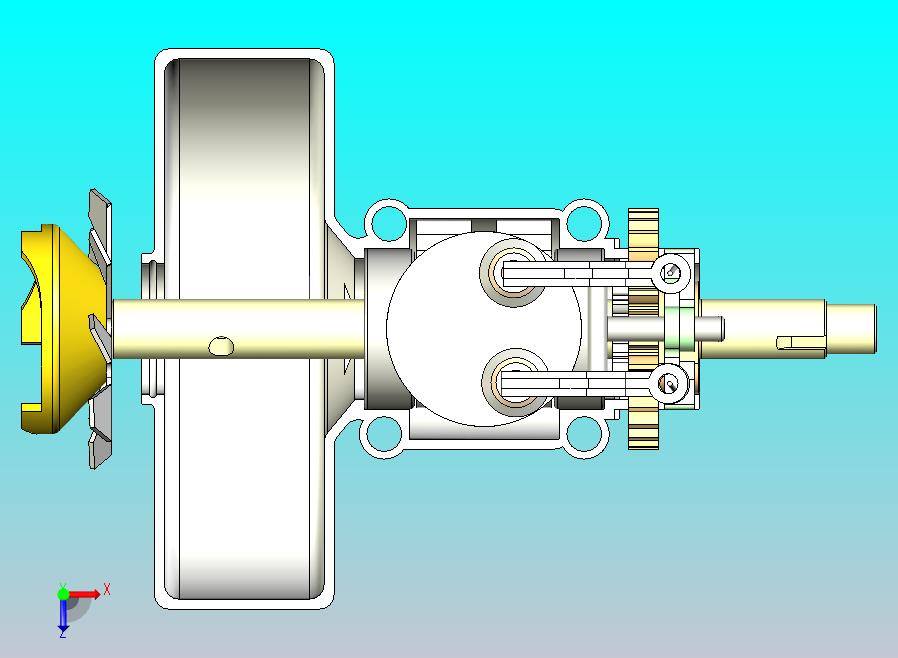 一款内燃机模型三维模型