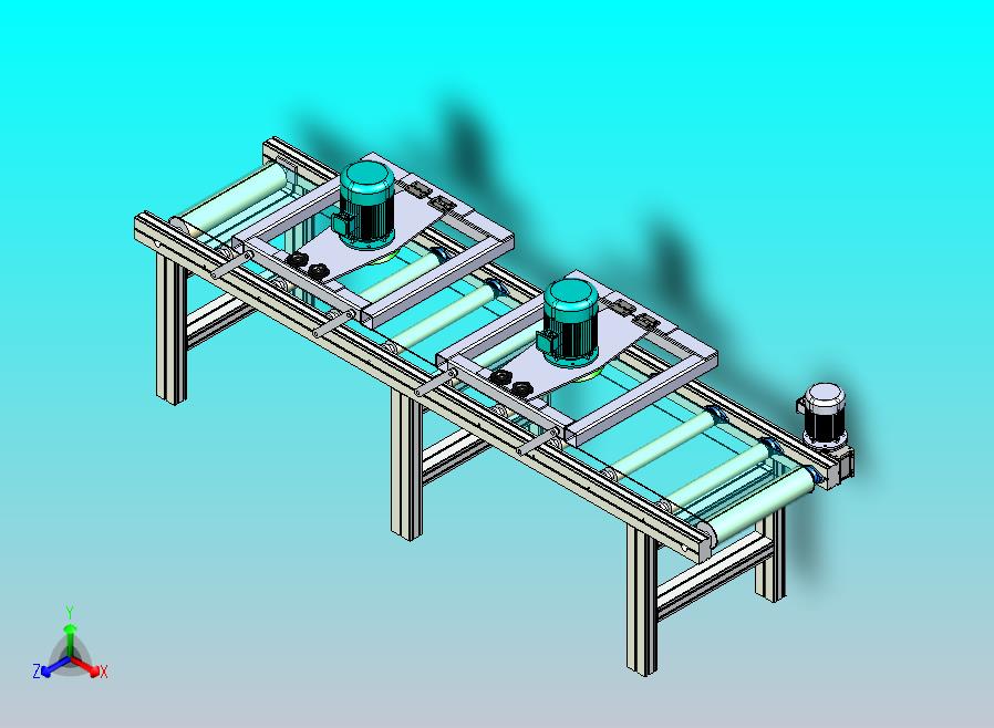 一款木板涂油机三维模型