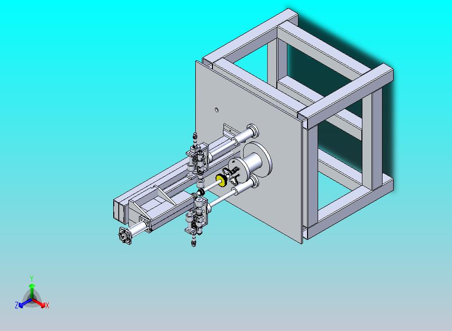 一款切齿机三维模型