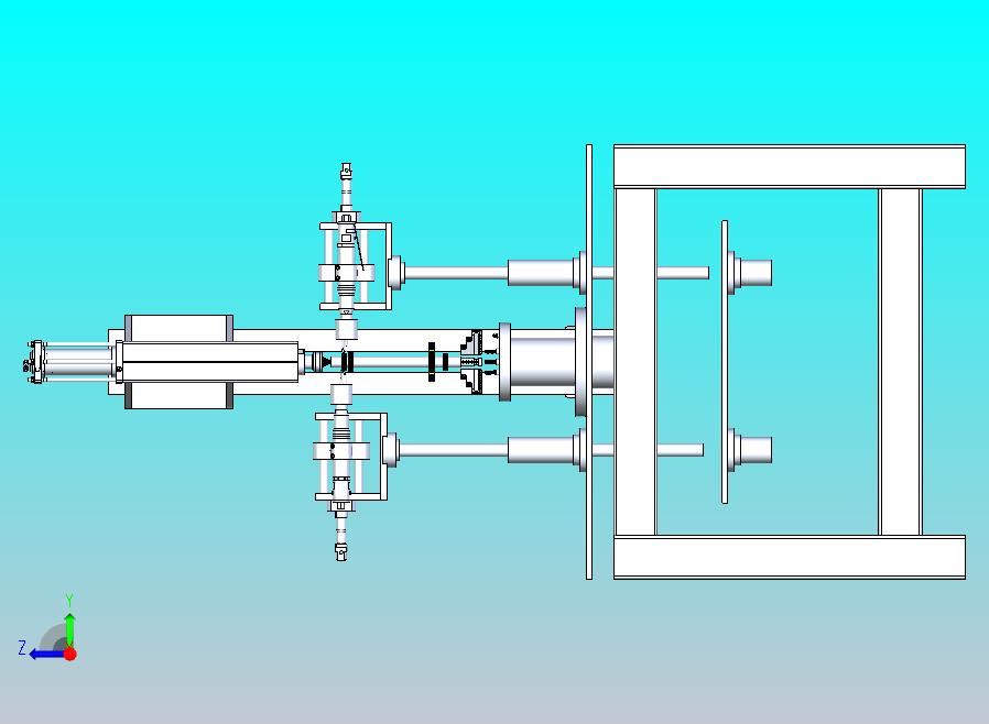一款切齿机三维模型