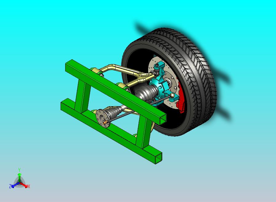 双横臂式悬架3D图纸