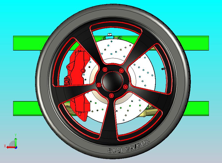 双横臂式悬架3D图纸