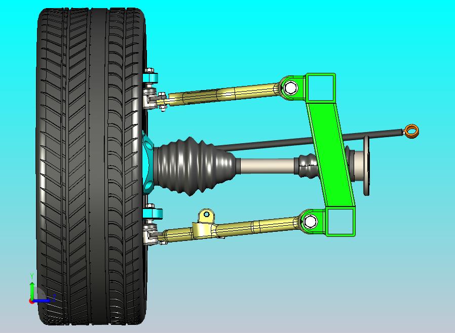 双横臂式悬架3D图纸