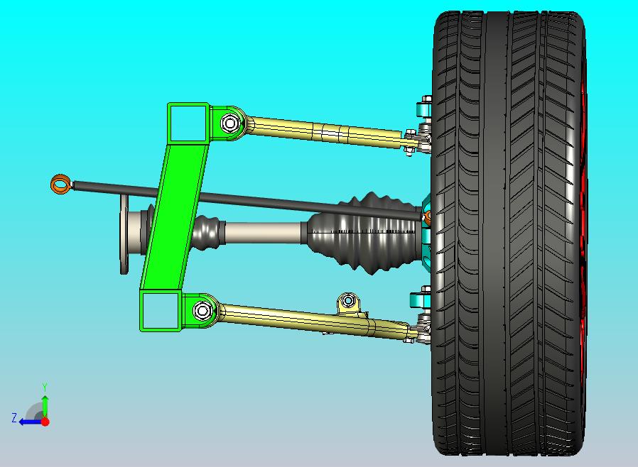 双横臂式悬架3D图纸