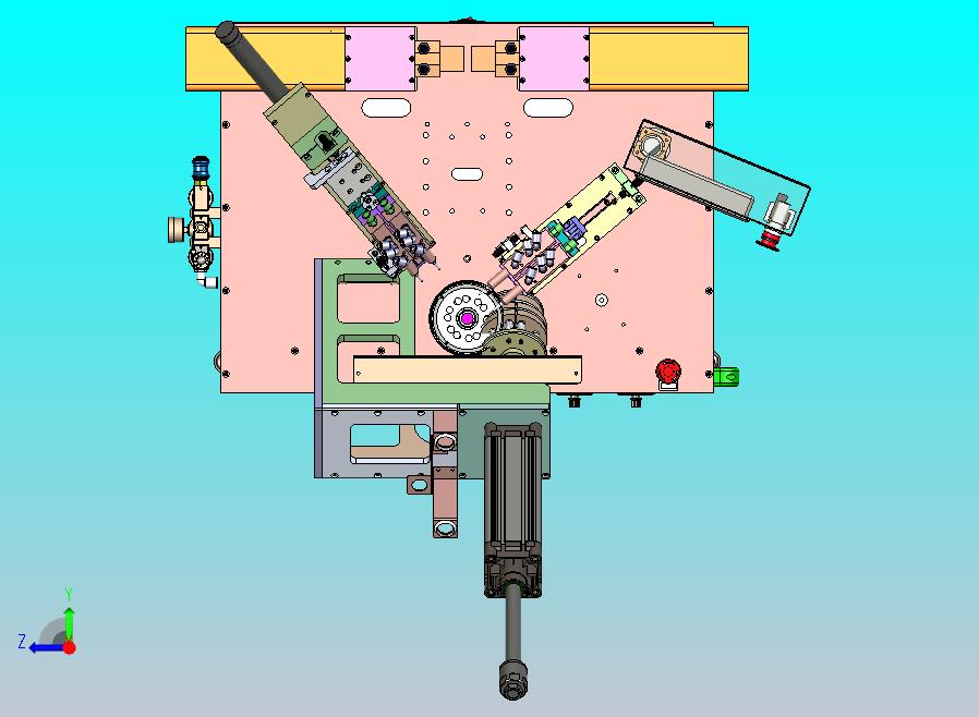 一款内外圈涂胶机三维模型