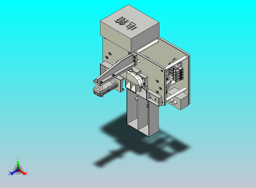 一款汽车眼镜盒装配工装三维模型