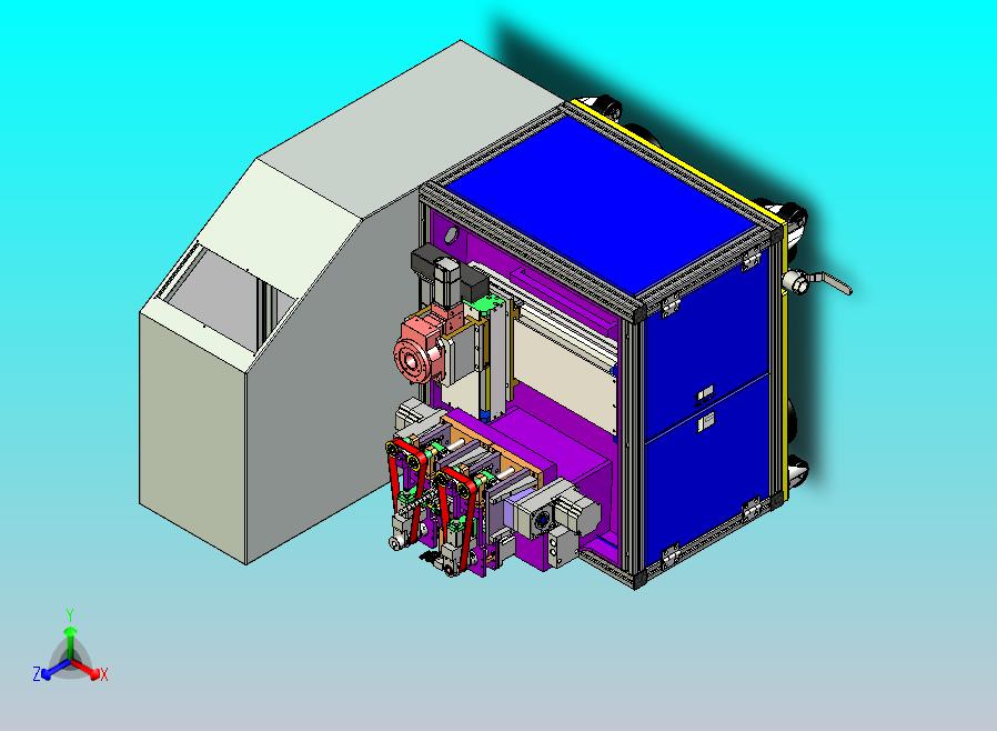 一款抛光专机装配图三维模型