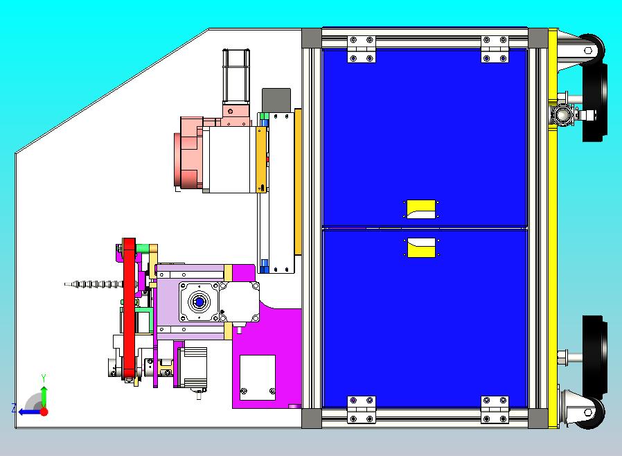 一款抛光专机装配图三维模型
