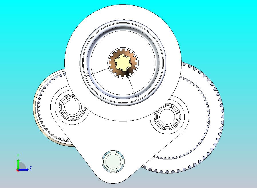 双离合器传动齿轮箱3D图纸