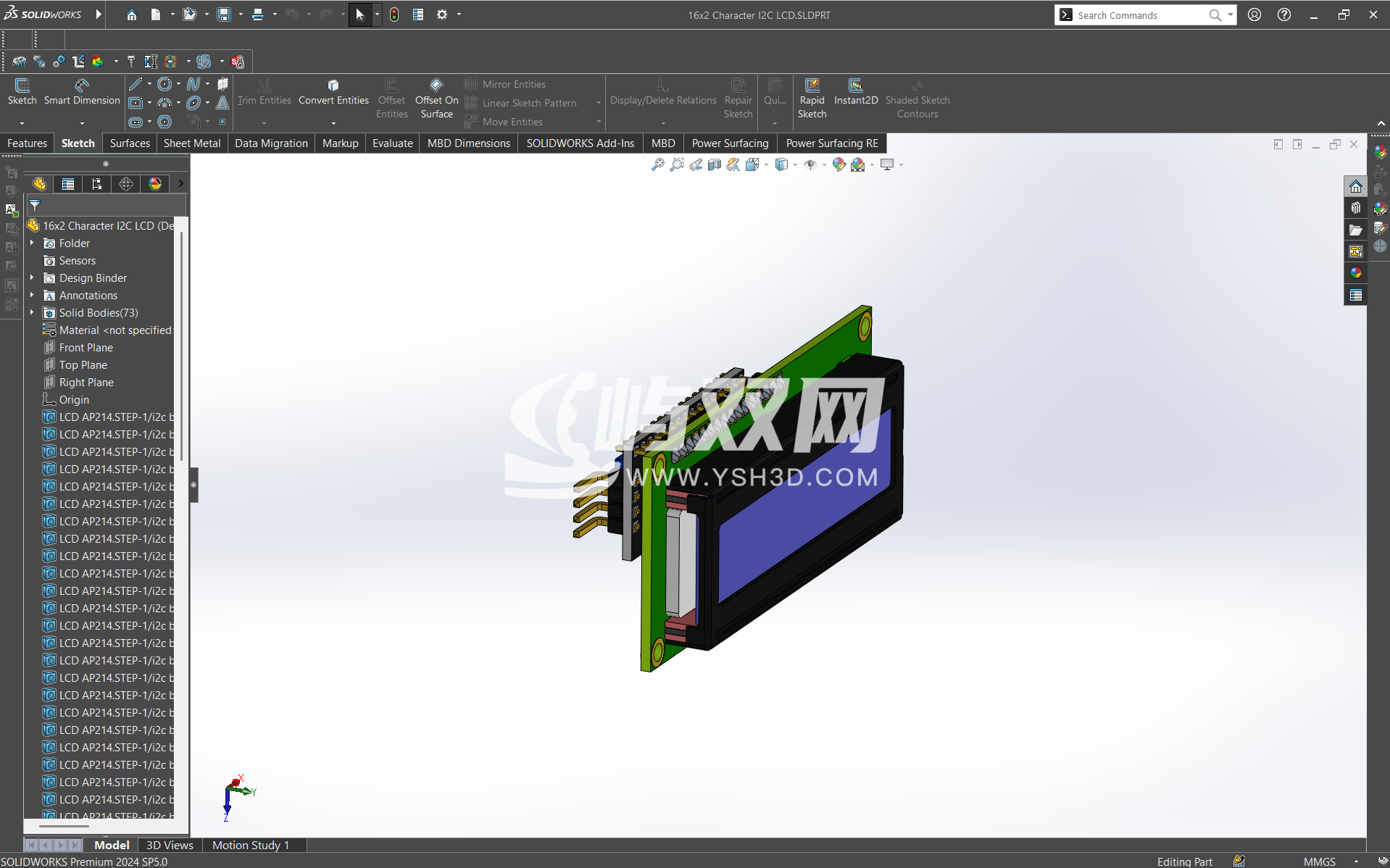 16x2 字符 12C 液晶显示器