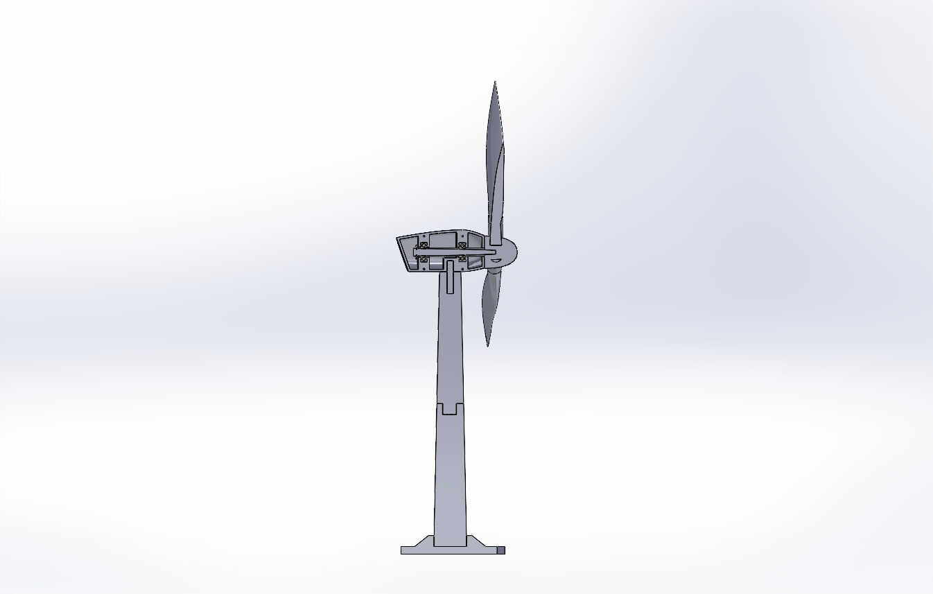 垂直轴风力发电机–SolidWorks设计