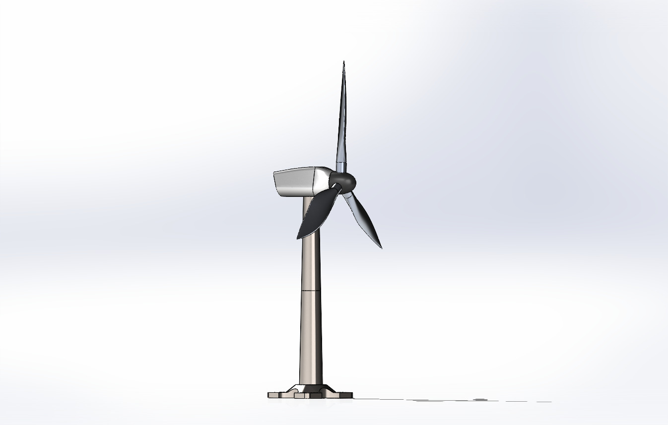 垂直轴风力发电机–SolidWorks设计