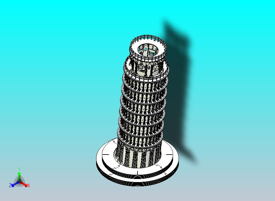 比萨斜塔3D模型