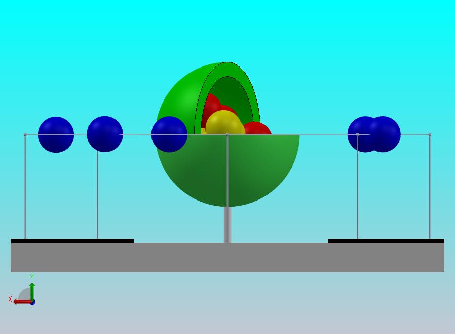 D可打印的玻尔碳原子模型_SOLIDWORKS+KeyShot