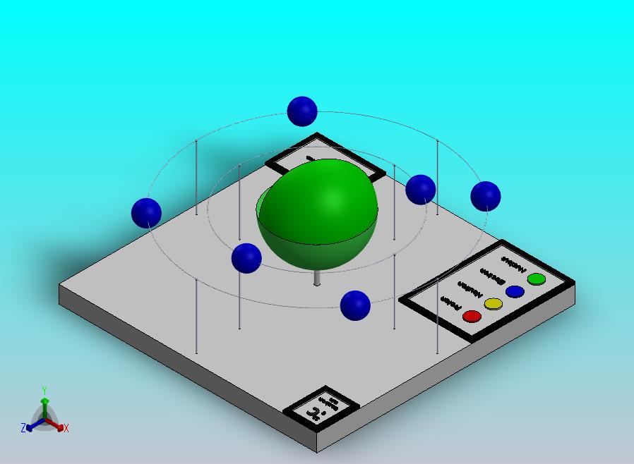 D可打印的玻尔碳原子模型_SOLIDWORKS+KeyShot
