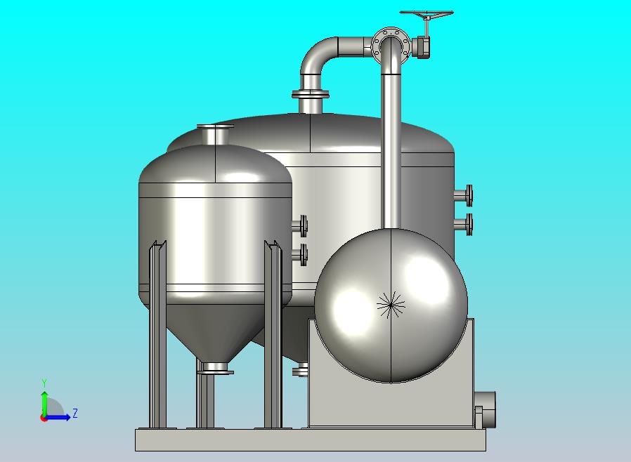 SolidWorks管道布线水箱和管道布线组件