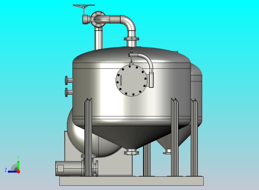 SolidWorks管道布线水箱和管道布线组件