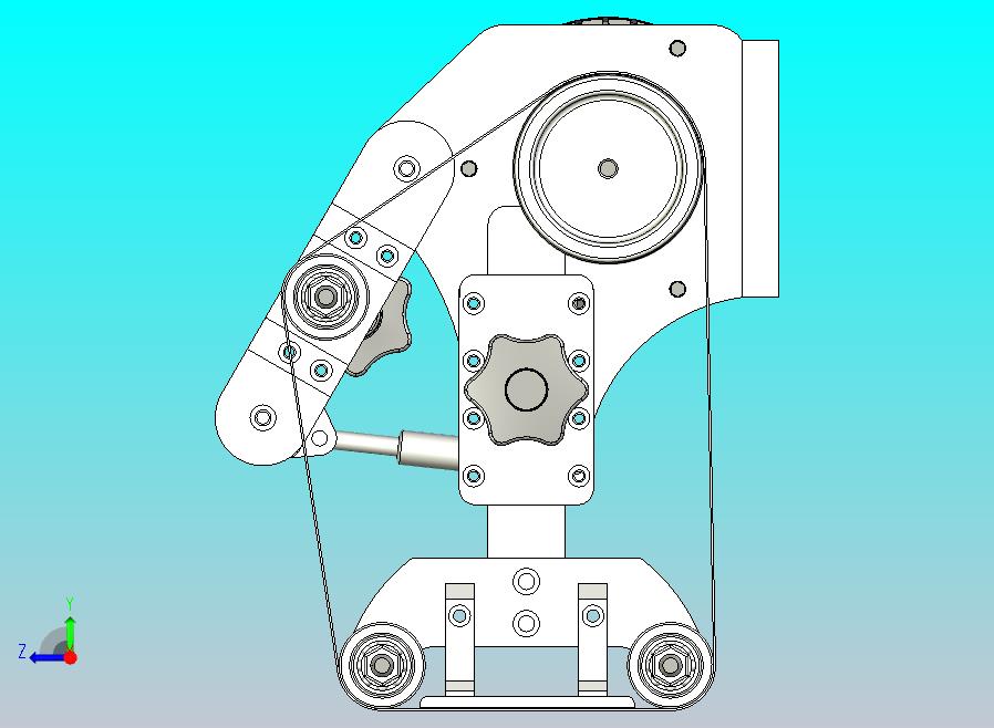 2x36砂带打磨机 3D建模图纸