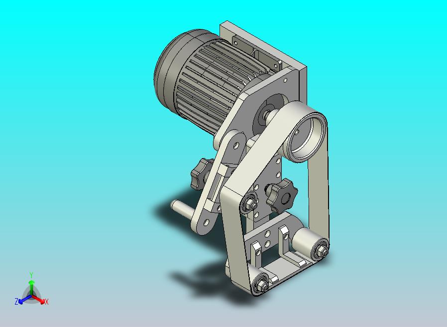 2x36砂带打磨机 3D建模图纸