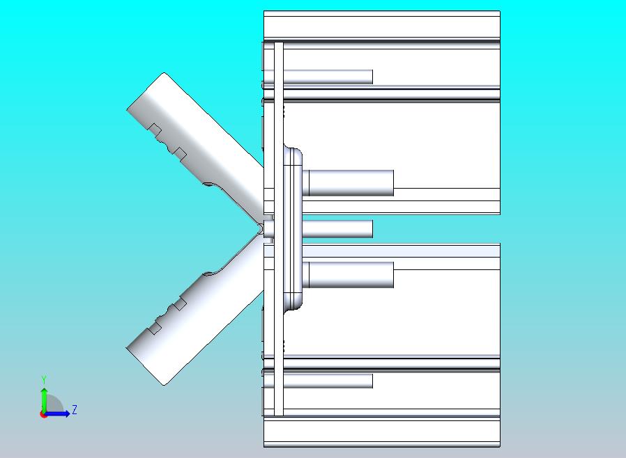 3D冲模-精益管2号接头五金连续模