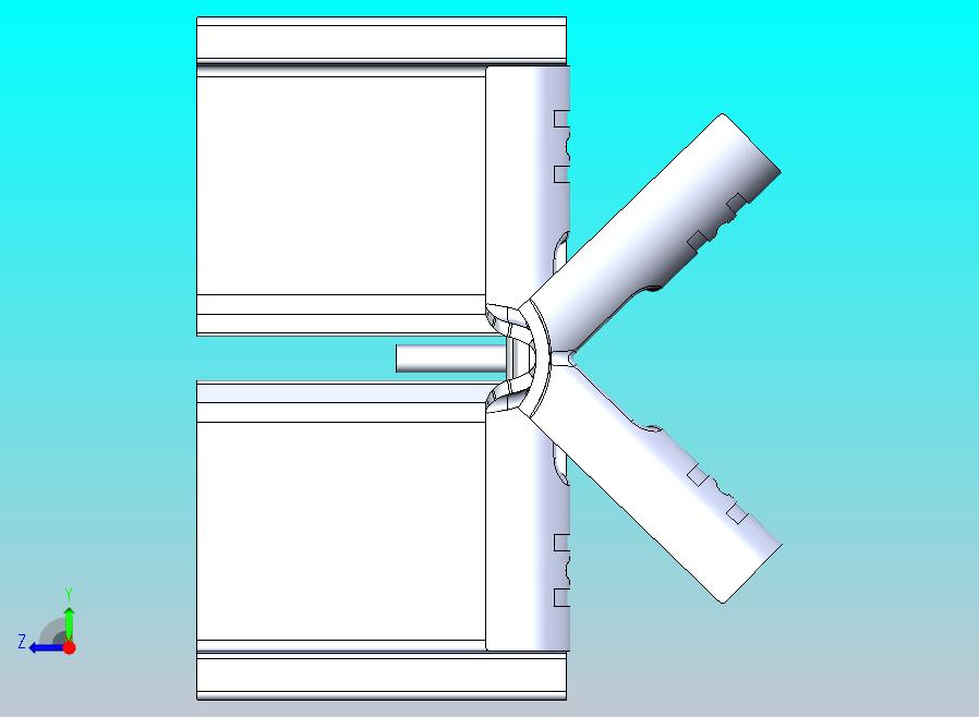 3D冲模-精益管2号接头五金连续模