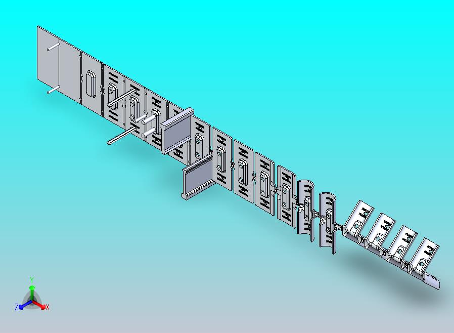 3D冲模-精益管2号接头五金连续模