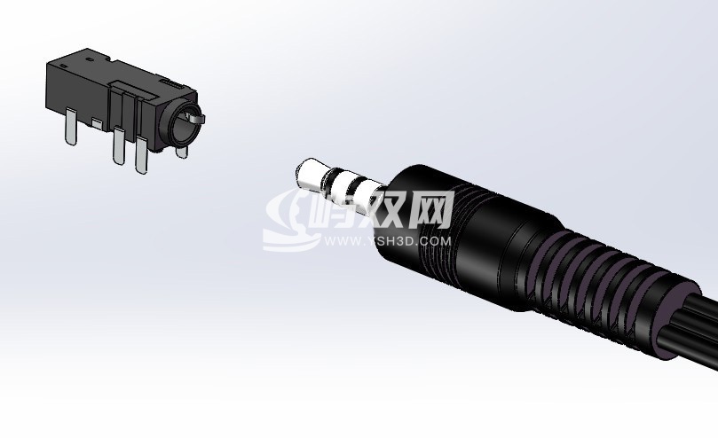 3.5mm耳机-直插头+PJ-320插口