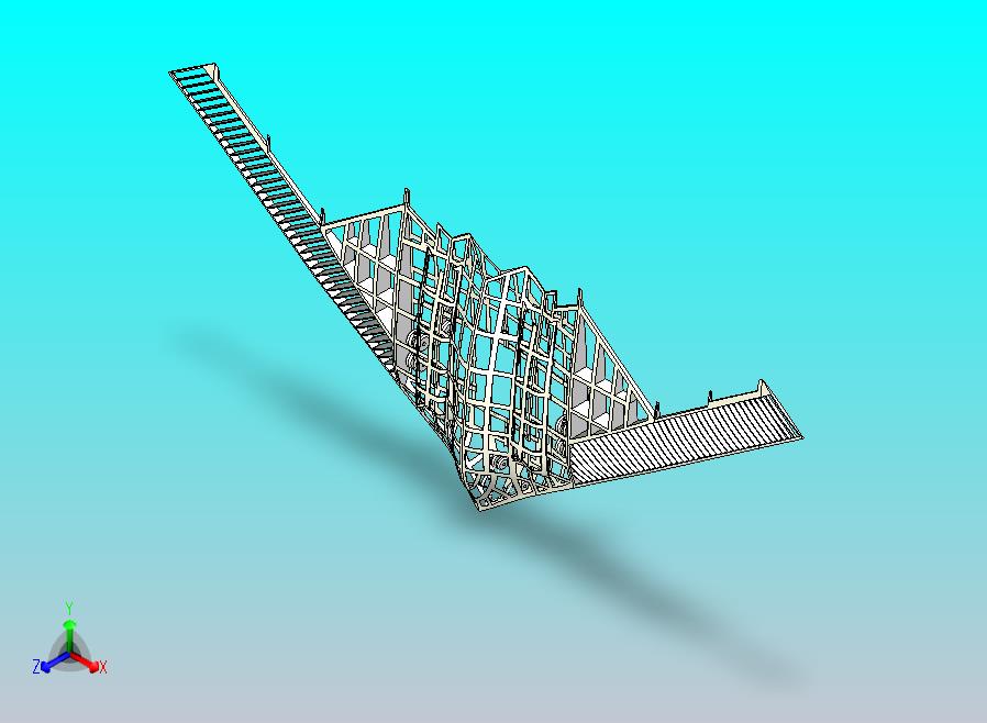 B2轰炸机骨架三维设计