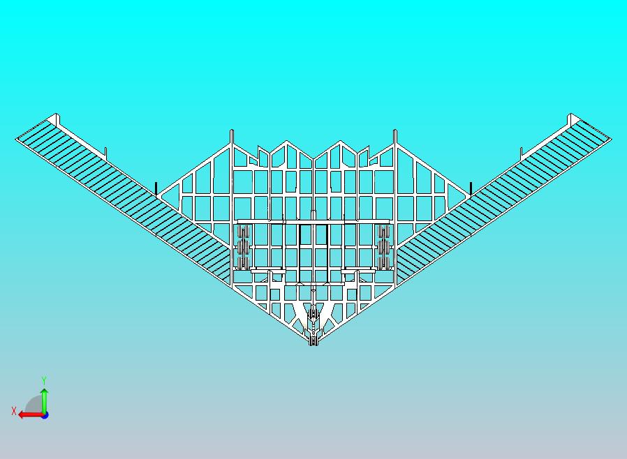 B2轰炸机骨架三维设计