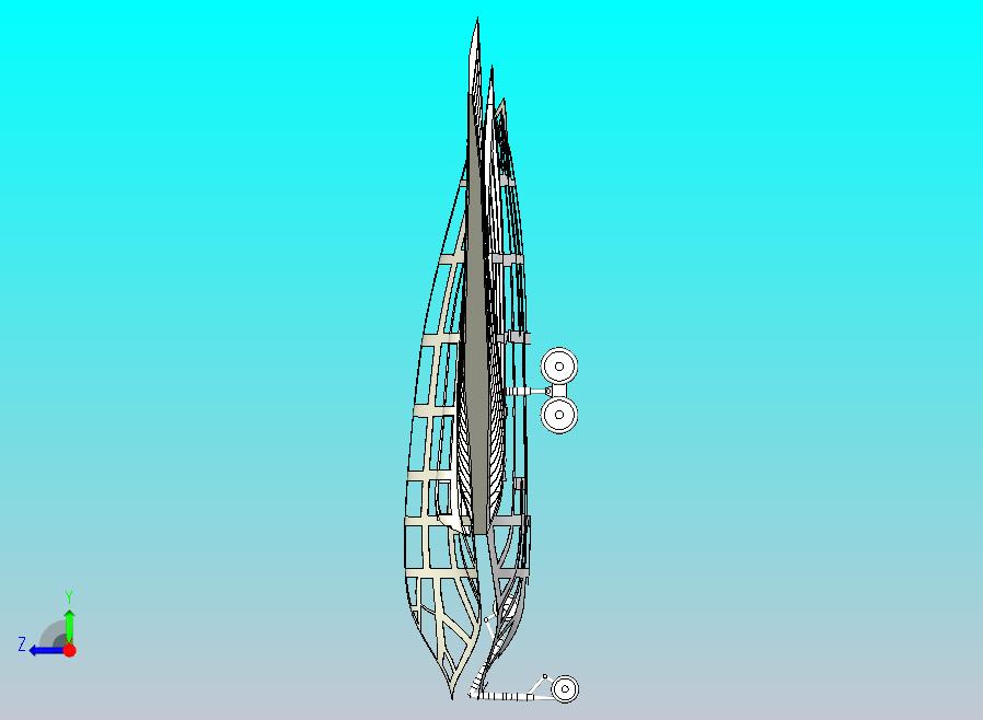 B2轰炸机骨架三维设计