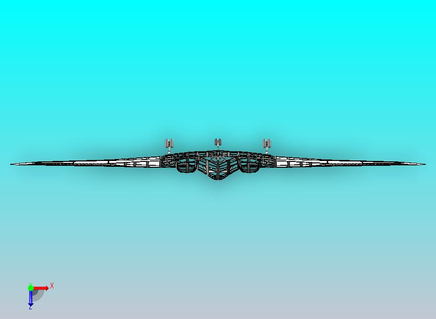 B2轰炸机骨架三维设计