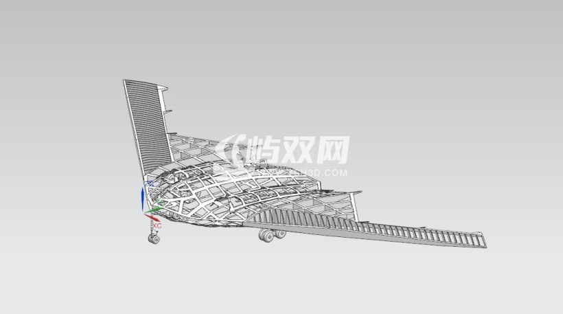 B2轰炸机骨架三维设计
